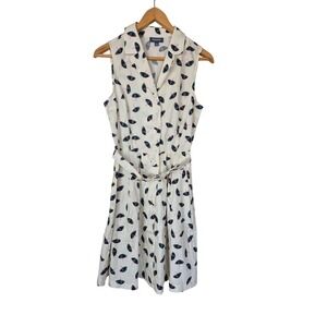 Modcloth The Community Brunch Belted Cotton Women's Medium Retro Pin Up‎
